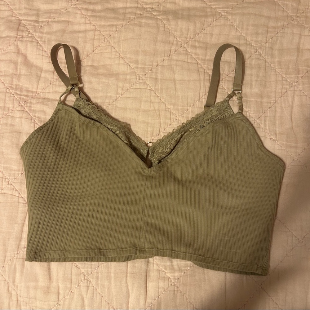 Aerie Beige Layered Bralette
